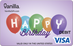 visa cards birthday gift