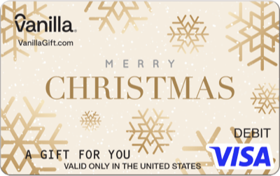 Gold Merry Christmas Gift Card