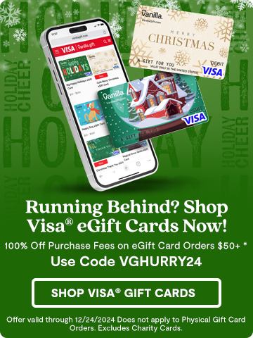 Hero Banner 1 - Last Minute Holiday Shopping Visa Gift Cards