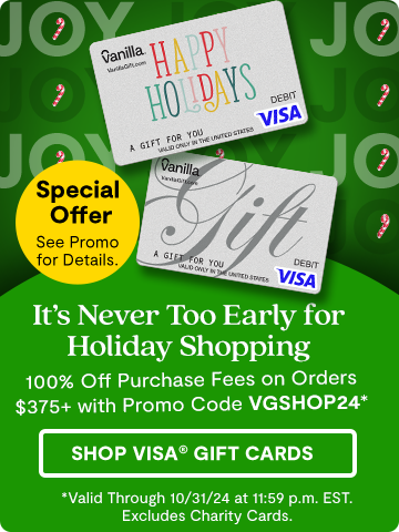 Hero Banner 1 - Shop Early Visa Gift Cards