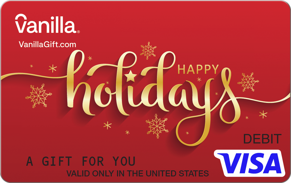 Happy Holidays Red Gift Card