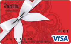 Vanilla Visa Red Swirls